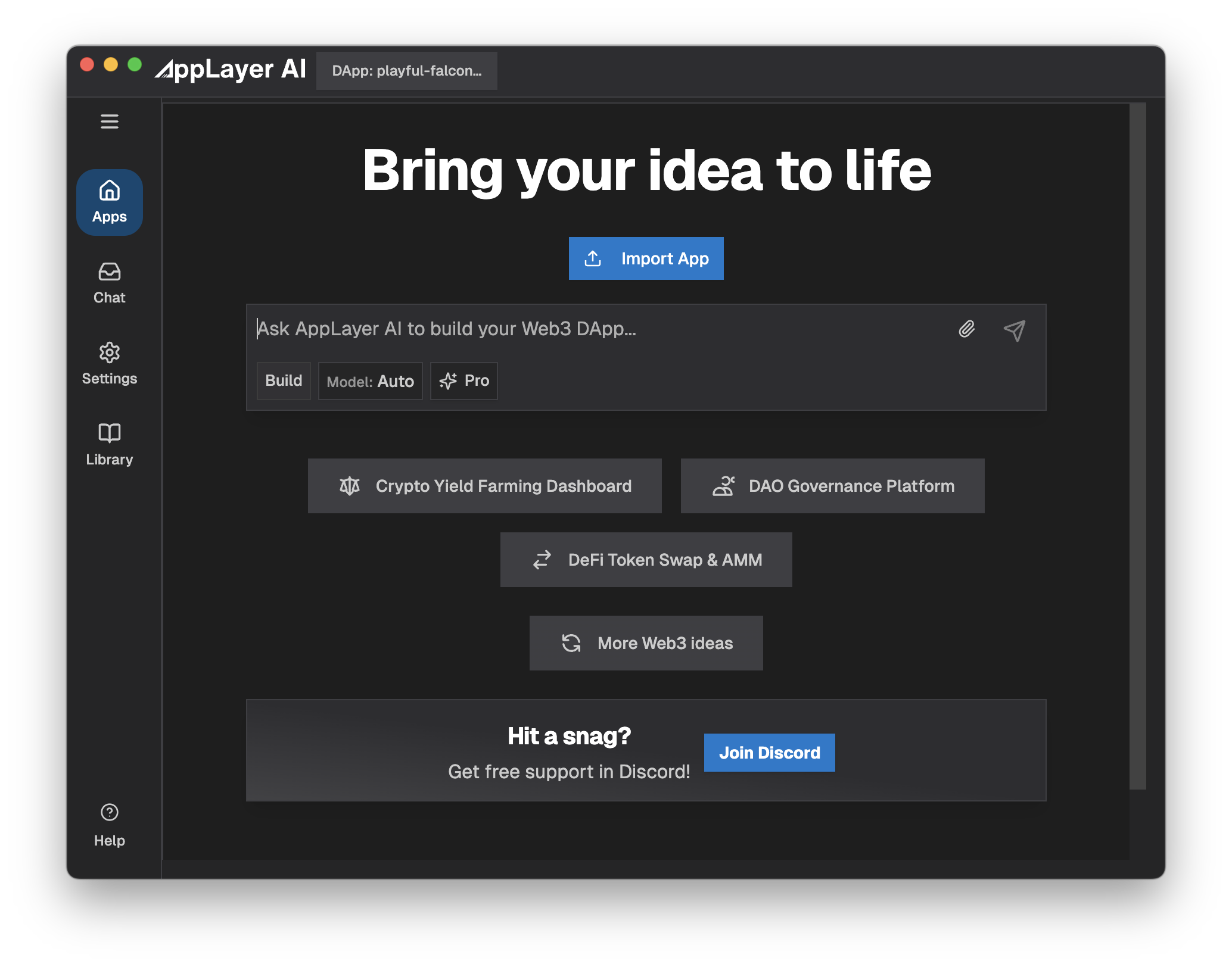 AppLayer UI preview showing the interface